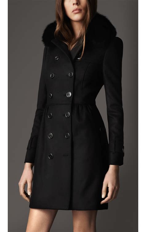 burberry coat fur collar|burberry trench coats women's.